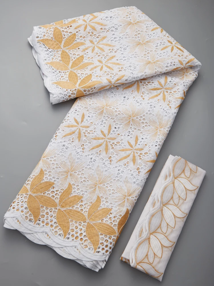Zhenguiru Cotton Beautiful Lace Embroidery Swiss Voile African Fabric 2022 Newest For Women Party Dress Sewing A1928 | Дом и сад