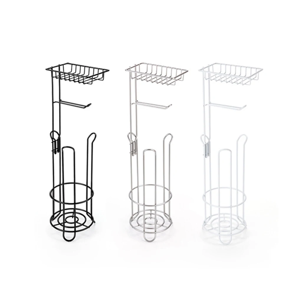 

Toilet Paper Holder Bathroom Paper Holder Floor Shelf Home Multifunctional Storage Shelf for Cell Phone Bathroom Accessories