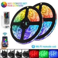 led strip lights wifi bluetooth luces led rgb5050 smd2835 remote control lighting dc12v 5m10m15m flexible waterproof tape diode