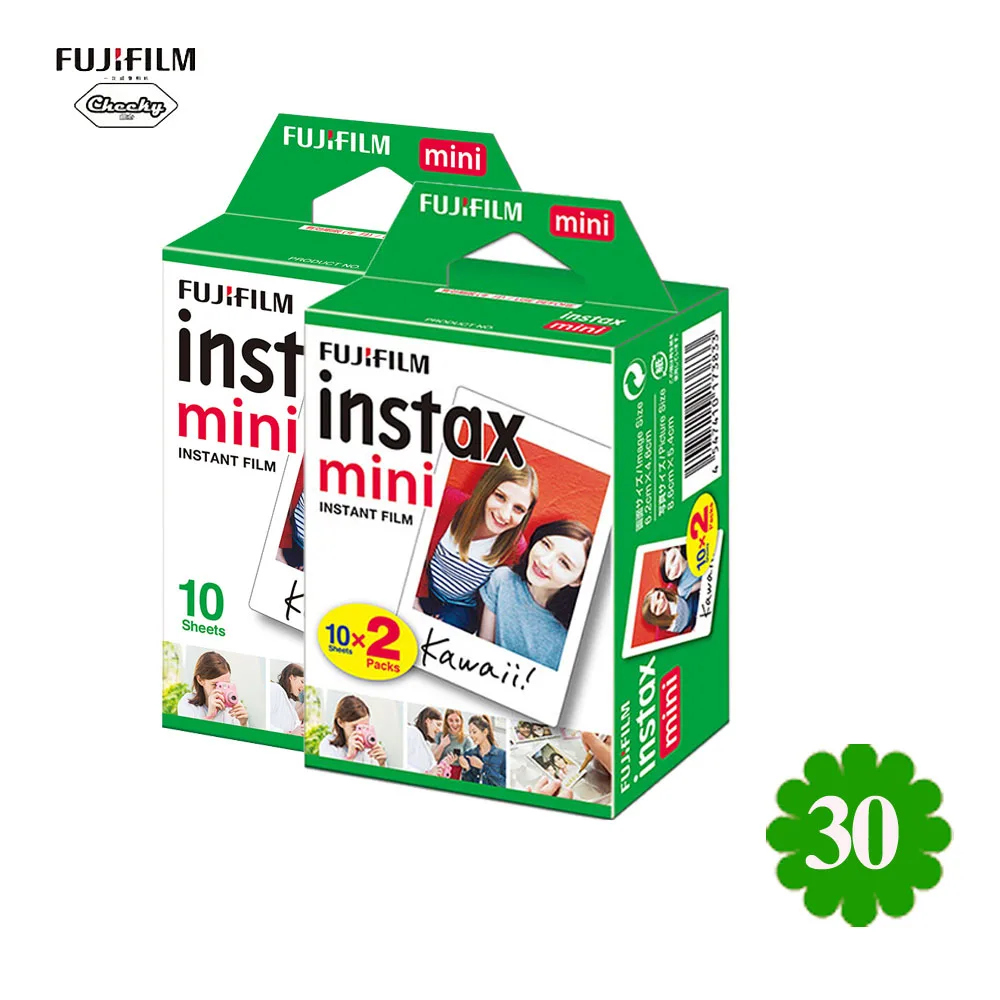 10-80 шт. Подлинная пленка fujifilm Instax Mini белая фотобумага фотоальбом мгновенная печать для Fujifilm Instax Mini 7 s/8/25/90/9 - Цвет: 30 PCS