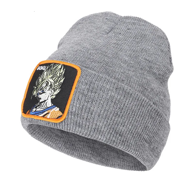 Dragon Ball GOKU Vegeta Beanie, высококачественные хлопковые повседневные шапочки для мужчин и женщин, теплая вязаная зимняя шапка, модная однотонная шапка унисекс