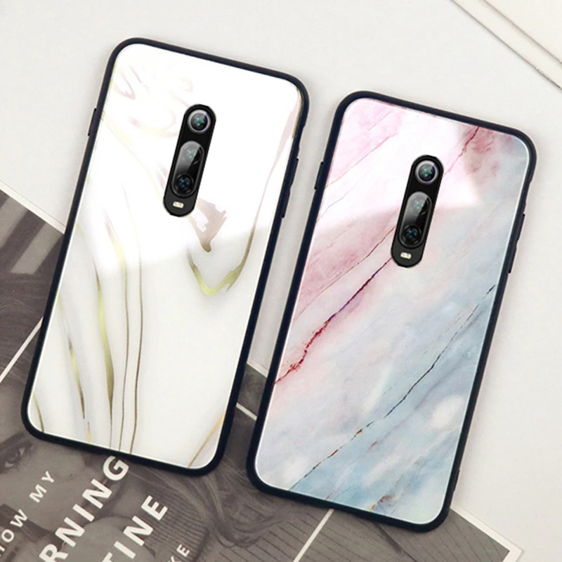 Для Meizu M9 M8 M6 M5 Note чехол Роскошный мрамор закаленное стекло твердая задняя крышка для Meizu v8 x8 s6 E3 модные красочные Чехлы для телефона