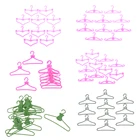 10 шт.лот милые мини зеленые розовые вешалки для кукол платье одежда аксессуары для кукол