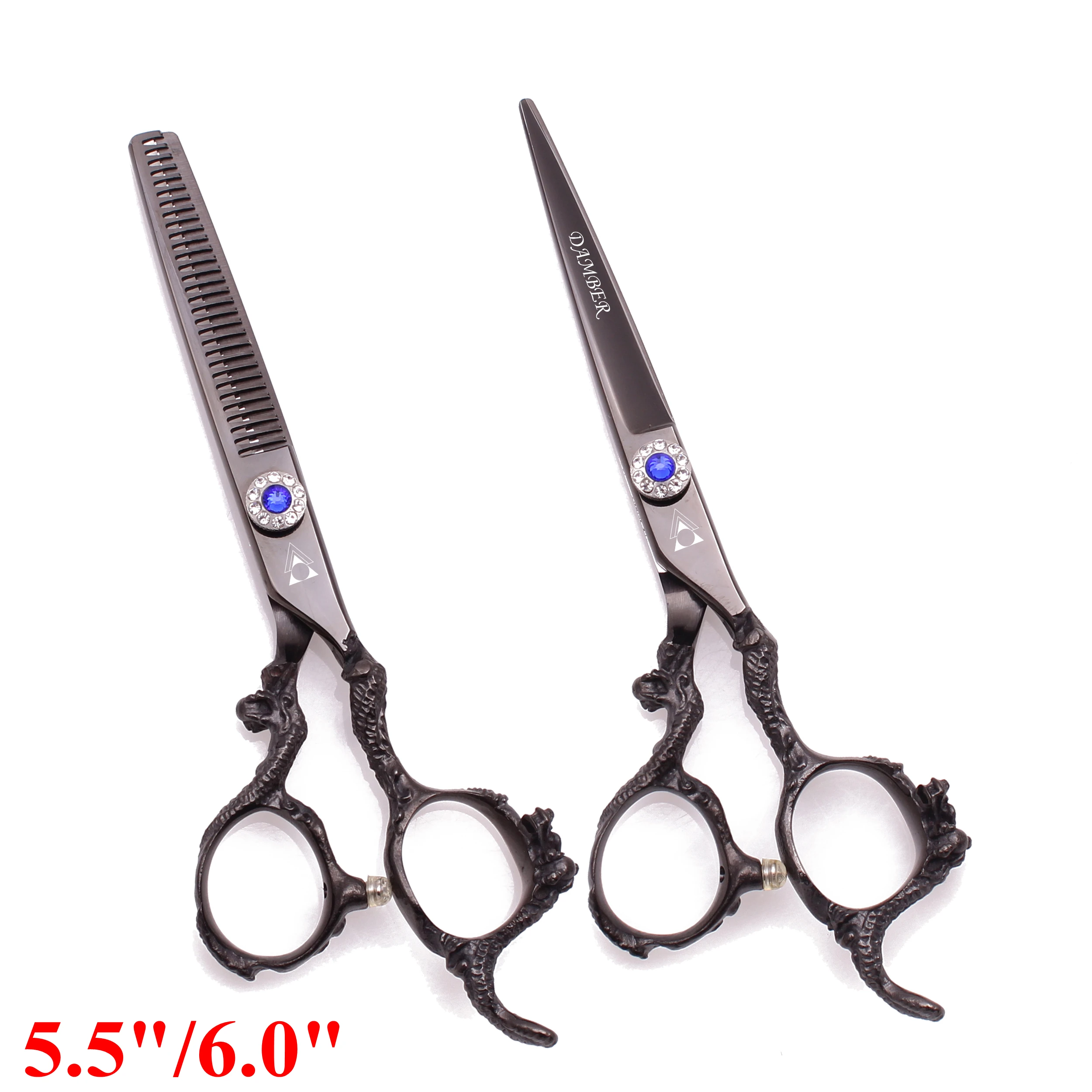 

5.5 6 Hair Cutting Scissors 440C Professional Hairdressing Scissor Barber Thinning Hair Scissors Hair Shears Dragon Handle 9003#