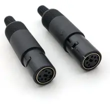 50 шт. мини DIN 5Pin гнездовой Встроенный кабель разъем адаптера|connector
