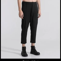 mens pencil pants spring and autumn new dark conical casual pants youth fashion trend large size nine pants straight pants
