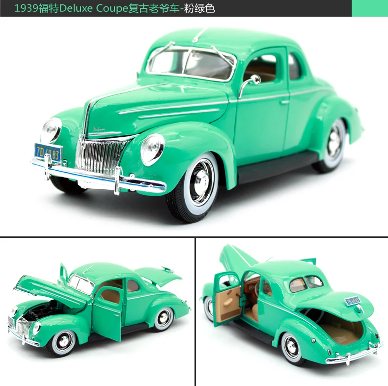 Maisto 1:18 1939 ford deluxe красный автомобиль литой под давлением 260*98*97 мм классический автомобиль литой под давлением старый известный роскошный автомобиль модели для мужчин 31180