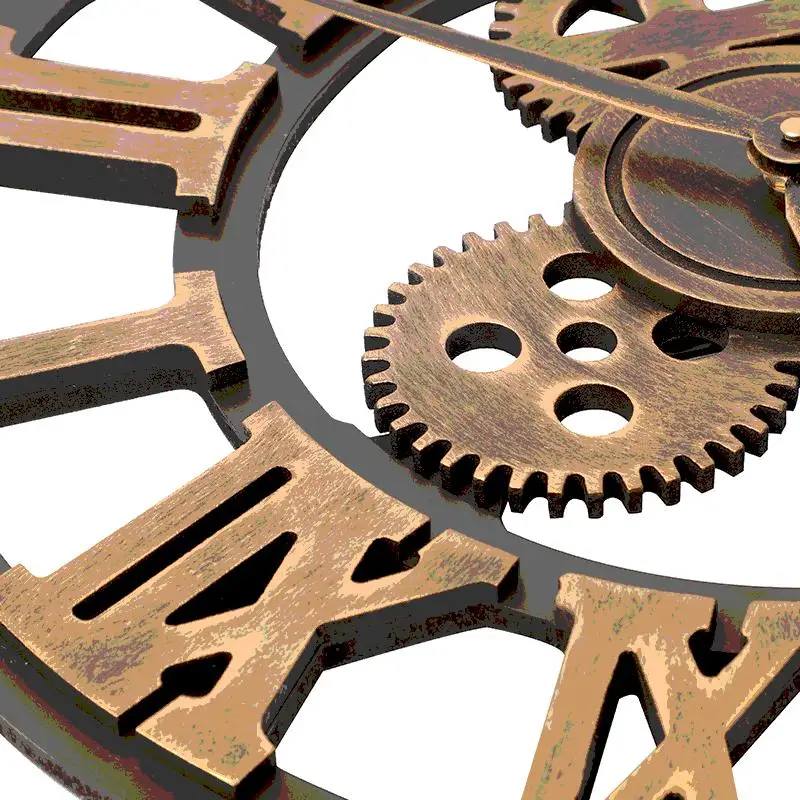 

Industrial Gear Wall Clock Decorative Retro MDL Wall Clock Industrial Age Style Room Decoration Wall Art Dcor