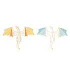 Значок на лацкан с эмалью в виде дракона, лед и закат, аниме, брошки в виде динозавров, для рюкзаков, значки с животными, ювелирные изделия, подарок для друзей, оптовая продажа