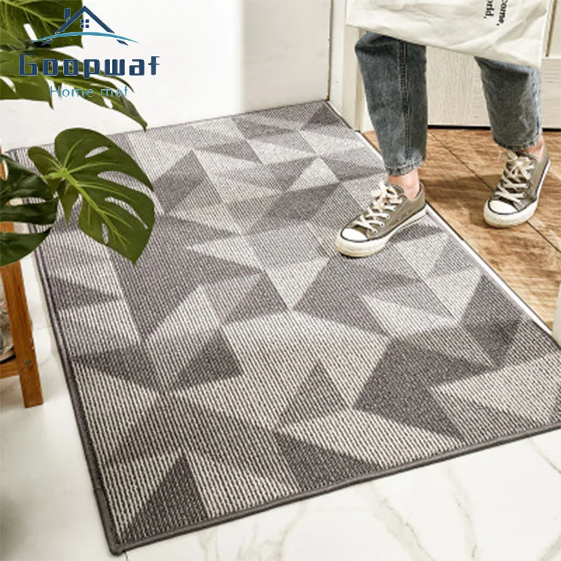 

Современный износостойкий Противоскользящий напольный коврик с геометрическим рисунком на дверь, коврик для украшения дома, гостиной, ков...