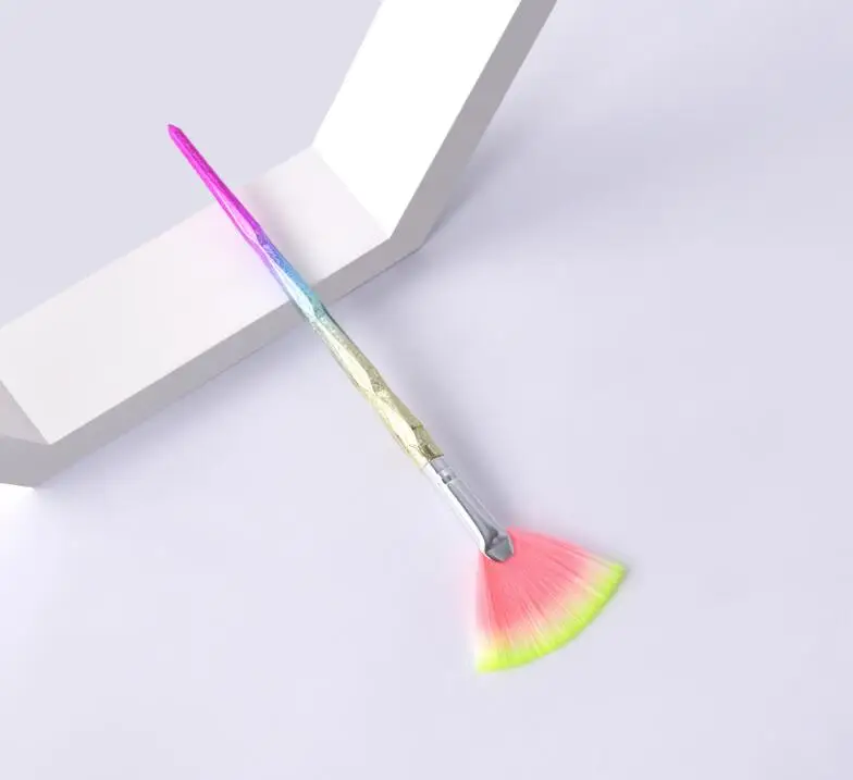 

Single makeup brush beauty tool small fan-shaped brush frosted diamond makeup