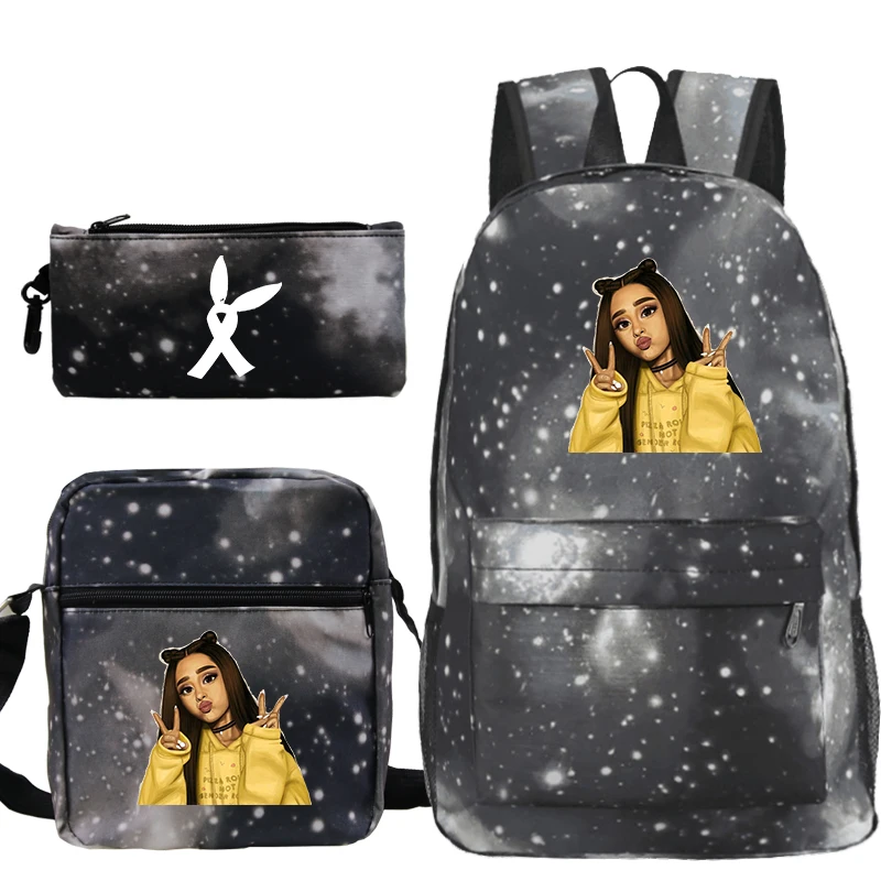 Модная сумка Mochila Ariana Grande, рюкзак с принтом, школьная сумка для мальчиков и девочек, сумка для путешествий/ноутбука, сумка с ручкой через плечо, сумка