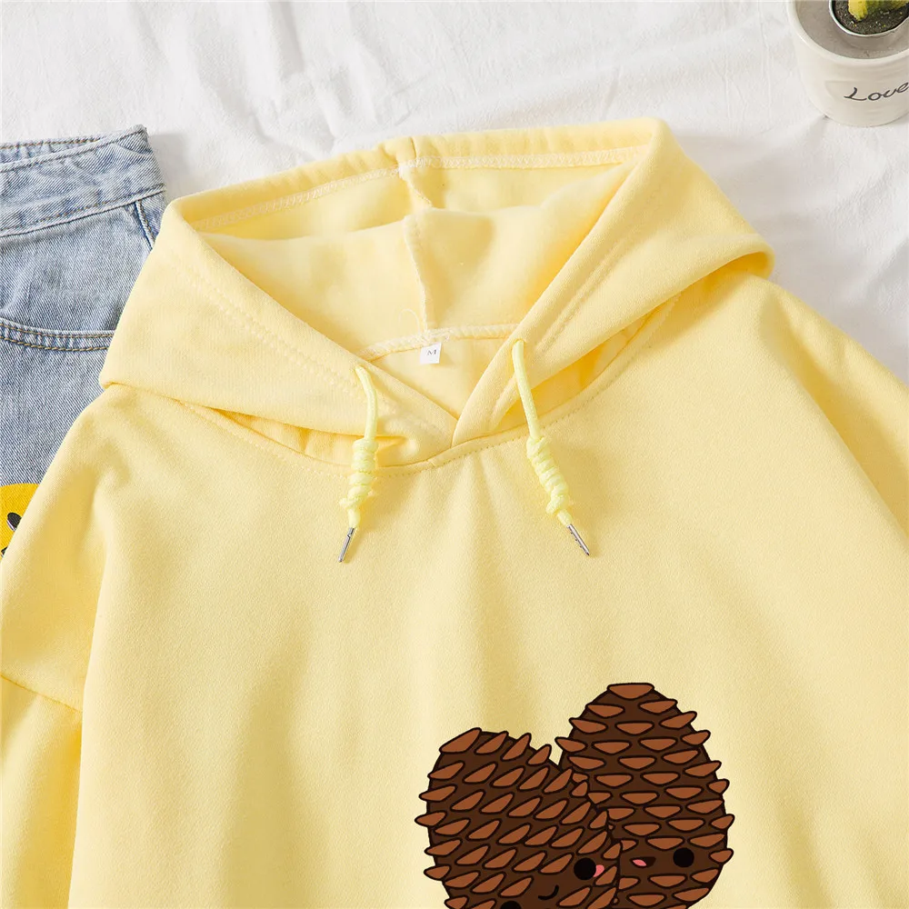 Cartoon Print Hoodie Oversized Clothes Harajuku Women Streetwear Hipster Kawaii Sweetshirt Plus Size Ulzzang Clothing Aesthetic