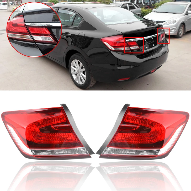 CAPQX 2 шт задние фары мощностью Головной фонарь лампы taillamp для HONDA CIVIC FB6 2013 2014 2015 33150