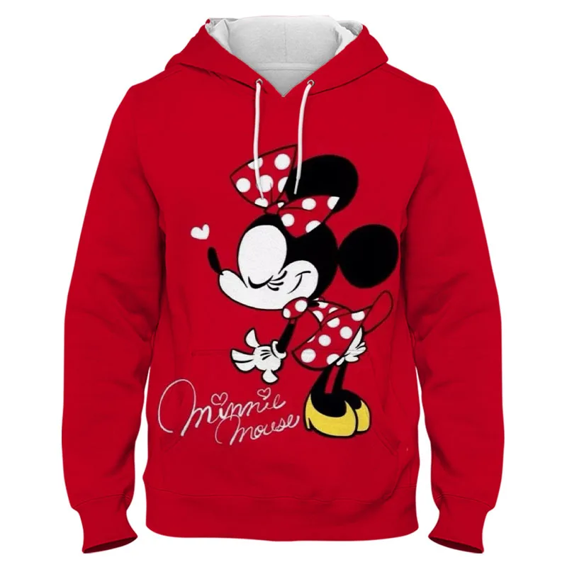 Мужские толстовки с капюшоном и принтом Минни Маус |