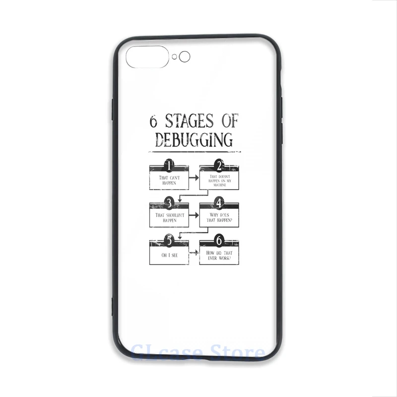 6 этапов отладки компьютерное программирование телефонный чехол для iPhone 11 Pro X XR XS