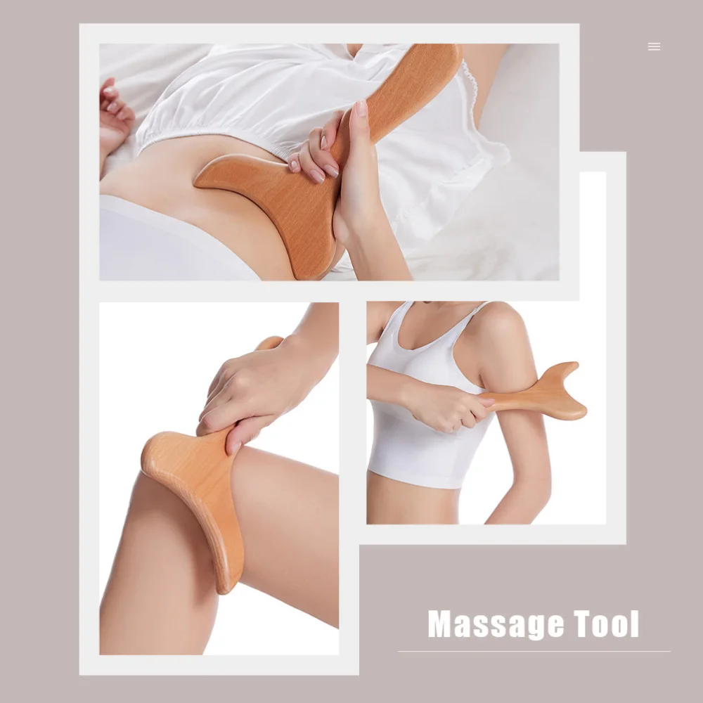 

1pc Scraping Board Massaging Stick Rod Scraping Tool (Wood)