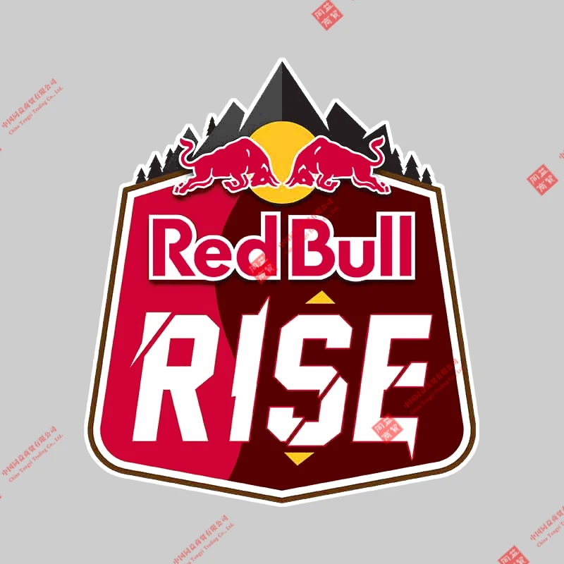 Значок Red Iron Bull Rise BC One Ride брендовая наклейка с изображением плохого быка для