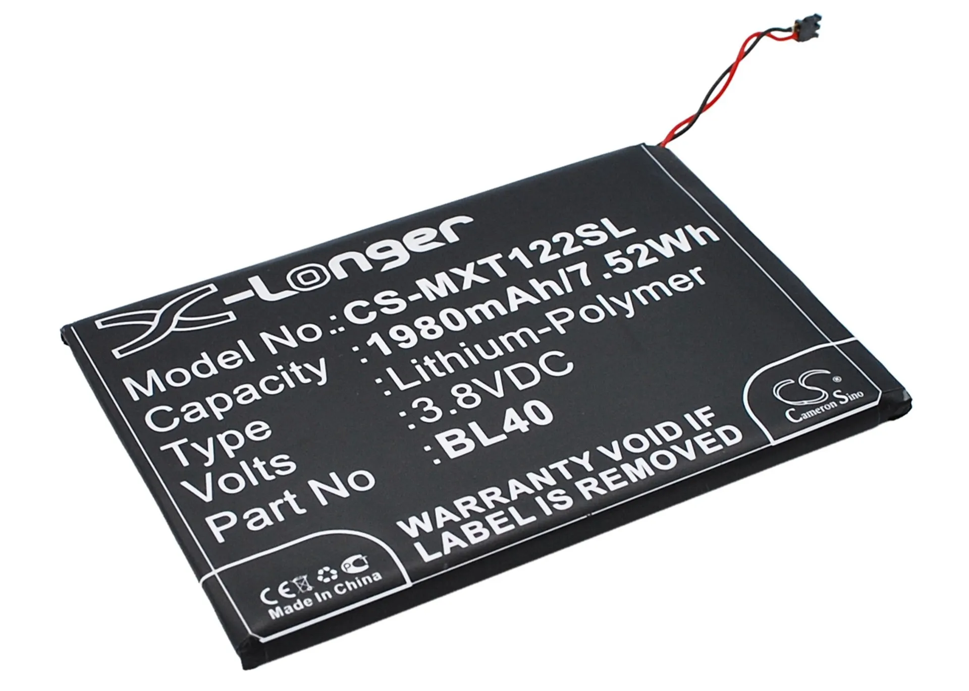 

CameronSino for MOTOROLA Moto E XT1021 XT1022 XT1025 BL40 battery