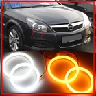 Для Opel Vectra C (facelift) Caravan 2005-2008, хлопковый светодиодный переключатель, двухцветный Angel Eye белый Янтарный светильник для указателя поворота