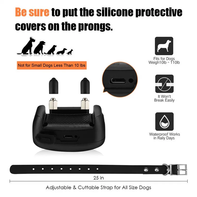 Тренировочный ошейник для собак водонепроницаемый перезаряжаемый