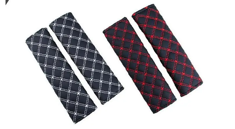 

1pair=2pcs car Shoulder Seat cover Set Embroidery shoulder pad red black color