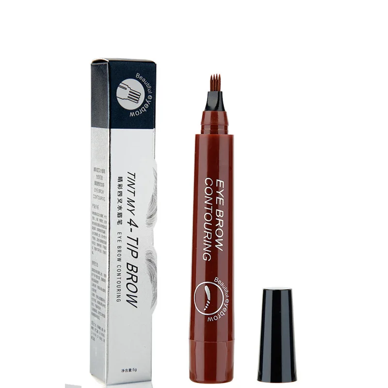 

4 PRONG CLAW HEAD PASTEL EYEBROW PENCIL TATTOO PEN WATERPROOF NATURAL SKETCH LIQUID EYEBROW PENCIL LONG LASTING EASY TO USE COSM