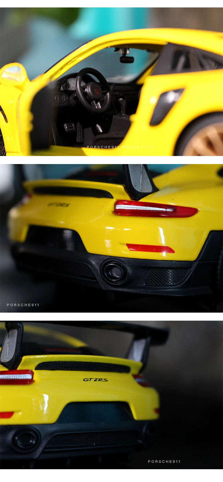 Maisto 1:24 Porsche 911GT2RS Roadster имитация сплава Модель автомобиля Моделирование Украшение автомобиля коллекция Подарочная игрушка