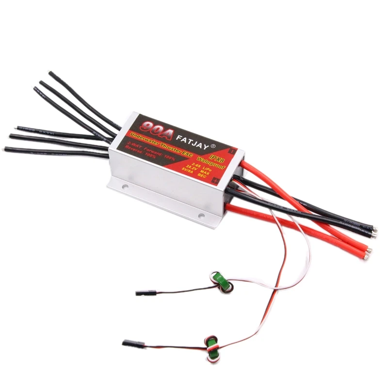 

100 м Водонепроницаемый IPX8 24 В 90A бесщеточный ESC один поворот два мотора дифференциальный ROV подводный Thruster