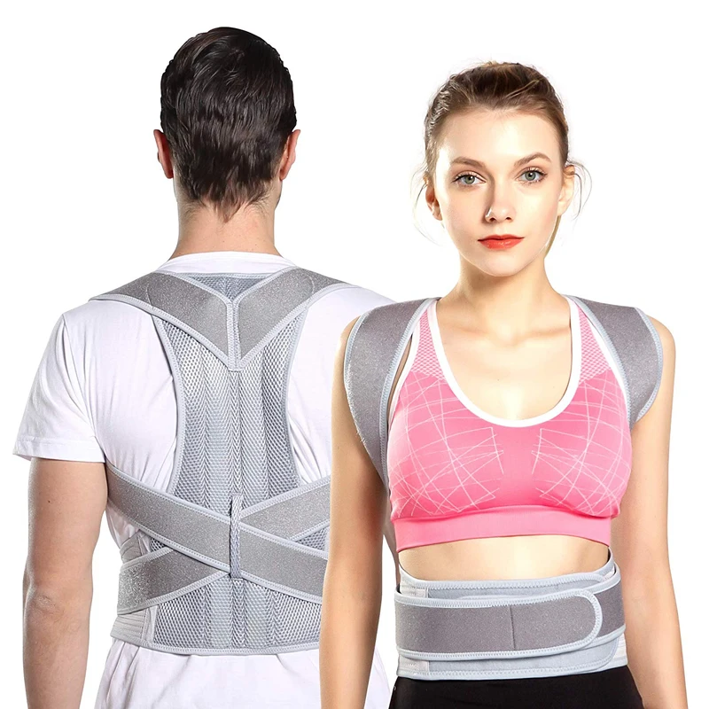 

Posture Corrector Back Support to Improve Chest Clavicle Lumbar Slouching Hunching Shoulder Posture Trainer Spinal Straightener