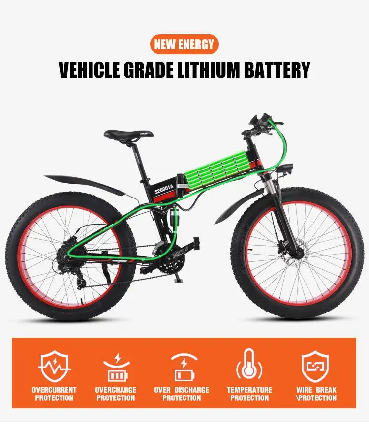 Электрический Снежный скутер двухколесный Электрический велосипед 4,0 Fat Tire мощный электрический велосипед 1000 Вт 48 В внедорожный горный электровелосипед
