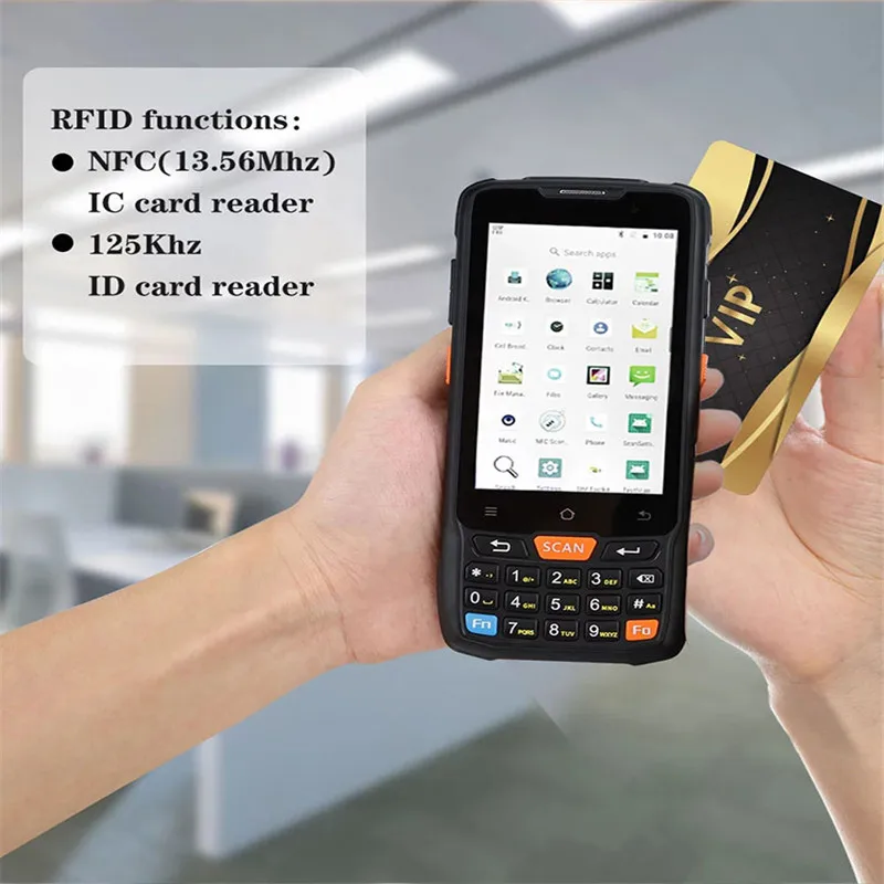 PDA barcode scanner 40L Industrial Handheld Terminal NFC USB OTG code reader 1D 2D 125K mobile 4F wifi portable bar code scanner