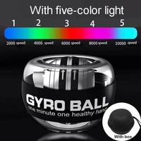 5 level lamp variable speed 30lbs force power wrist ball gym hand grip exerciser gyro fitness muscle relax ball