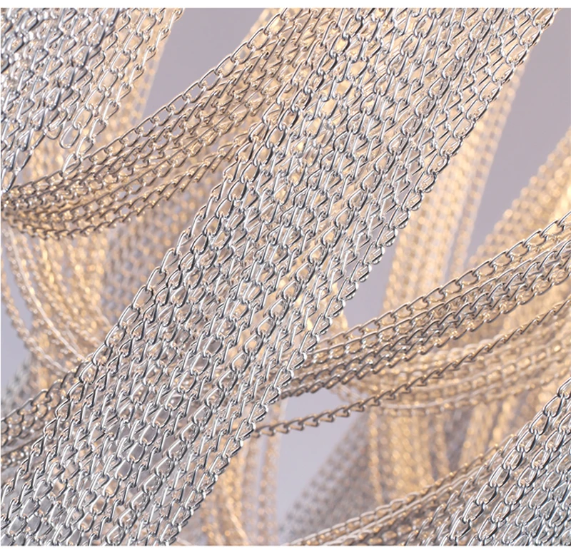 Декор для столовой алюминиевая цепочка подвесные светильники кухонный бар