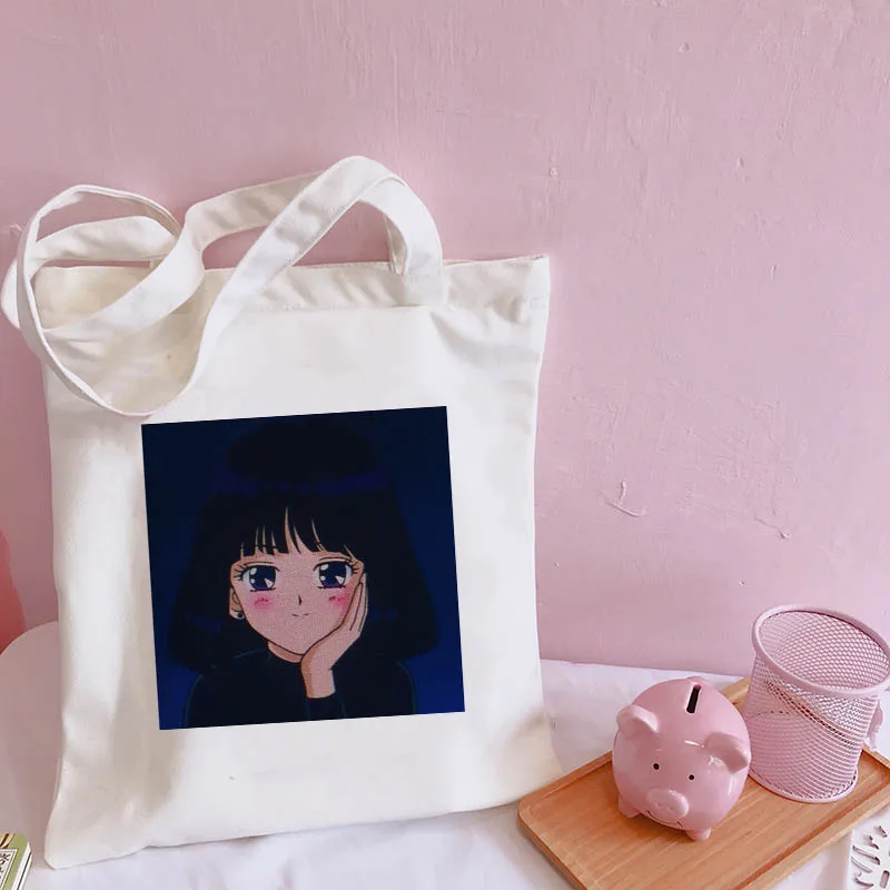 Японский Сейлор Мун большой емкости Harajuku Повседневная Ulzzang Новая женская Холщовая Сумка для колледжа летняя шикарная мультяшная сумка на плечо