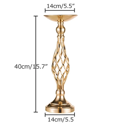 40cm Gold ERMAKOVA металлическая Цветочная композиция стойка для вазы подсвечник кронштейн канделябр главное украшение Свадебная вечеринка ужин отель украшения - Цвет: 40cm Gold