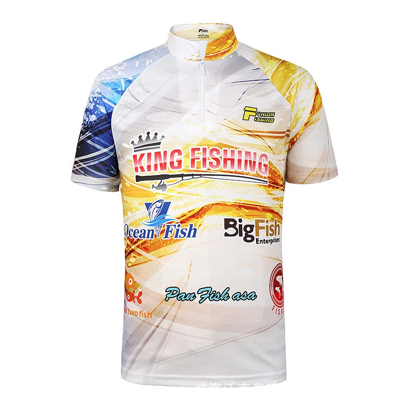 

2021 Sunscreen Ice Silk Fishing Clothes Summer Men's Short-Sleeved Quick-Drying Breathable Cycling Outdoor Hiking Camping Jersey
