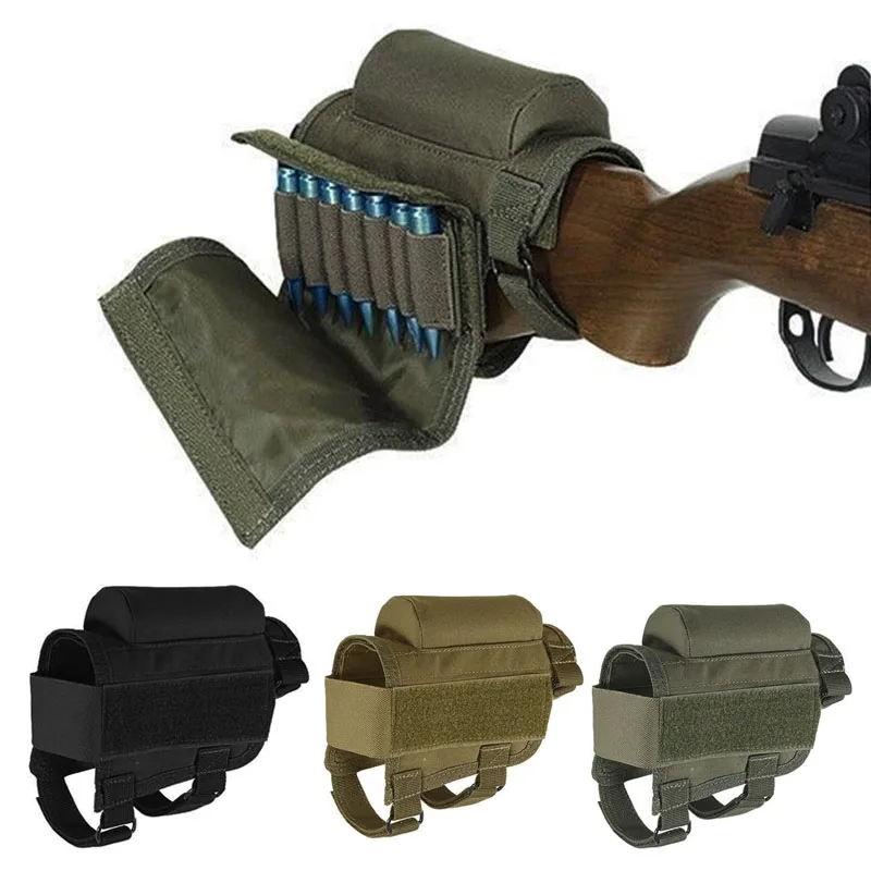 

Tactical Rifle Gun Cheek Rest Pouch Adjustale Hunting Accessories airsoft Shooting Rifle Gun Buttstock Bullet Holder