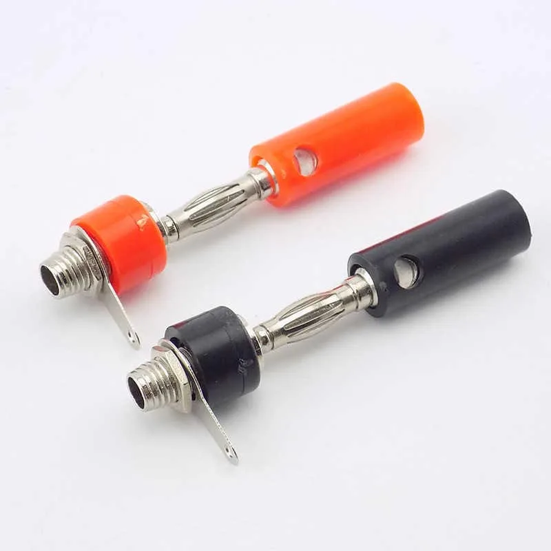 4 мм разъем типа &quotбанан&quot гнездовой набор штекеров вставной никелированные