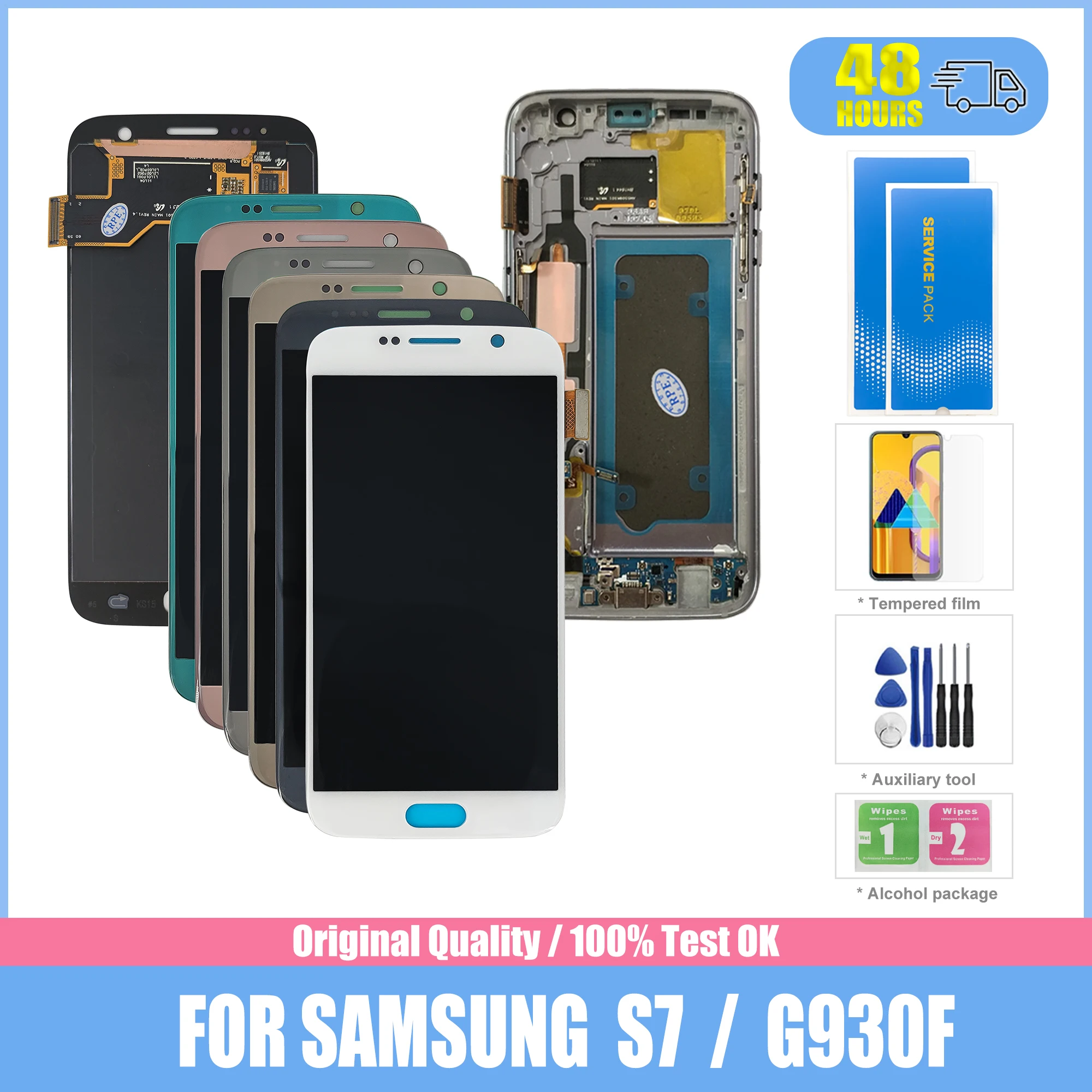 

100% Оригинальный 5,1 ''ЖК-дисплей для SAMSUNG Galaxy S7 дисплей G930 G930F сенсорный дигитайзер монтаж с Rahmen ремонтные запчасти