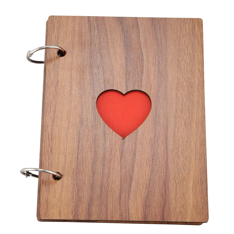 

6 Inch Wooden Photo Album Baby Growth Memory Life Photo Relief Book Record Book