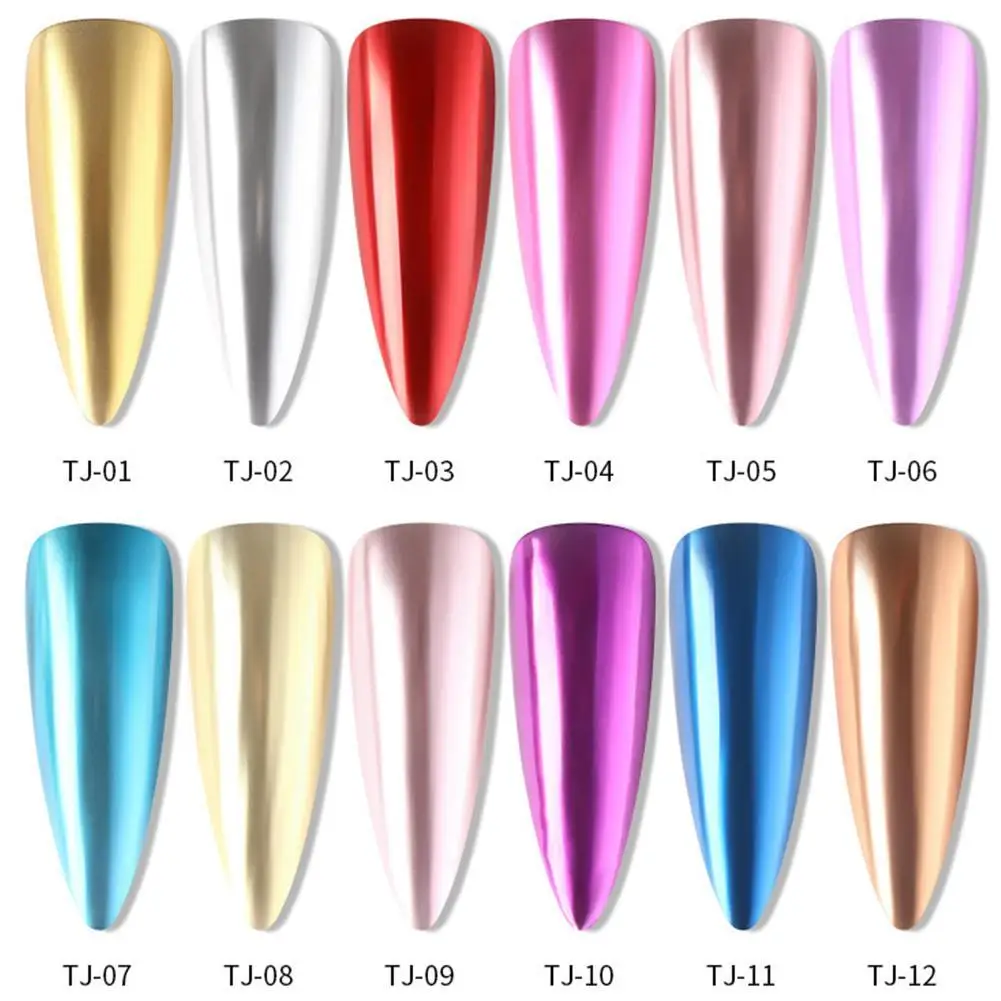 Блестящий зеркальный порошок для дизайна ногтей воздушная подушка волшебная