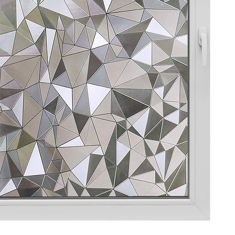 Adhesive Vinyl Film On Removable Windows Stickers 3D Privacy Decorative Glass Sticker Solid Color Effect | Дом и сад