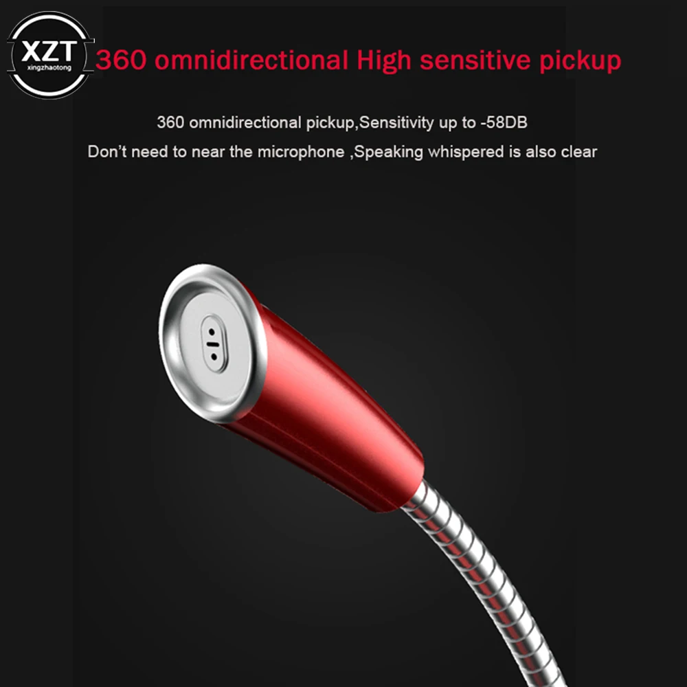 Компьютерный микрофон 360 ° настраиваемый свободный студийный речевой игровой