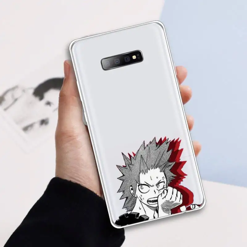 

Anime My Hero Academia Phone Case Transparent For Samsung Galaxy A71 A21s S8 S9 S10 plus note 20 ultra