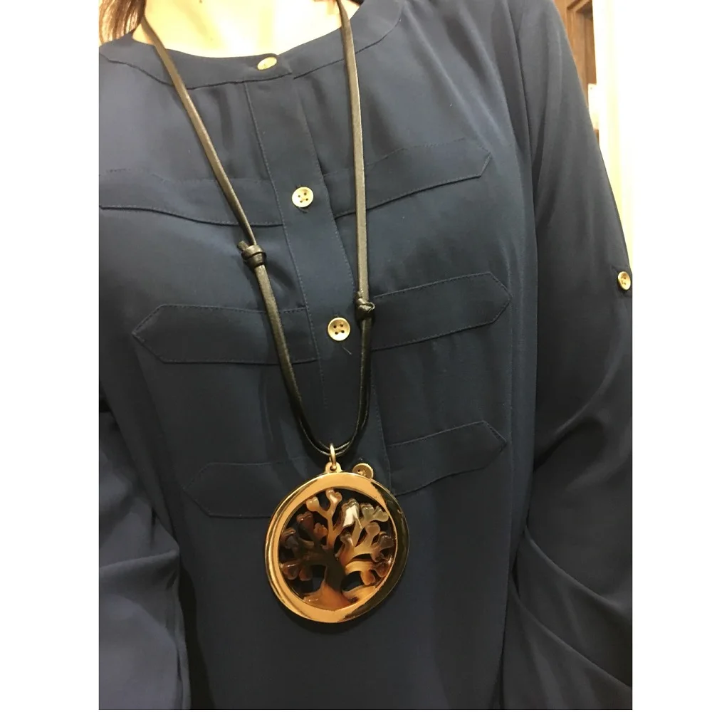 Женское Ожерелье макси Collares массивное ожерелье из акрила с круглой подвеской