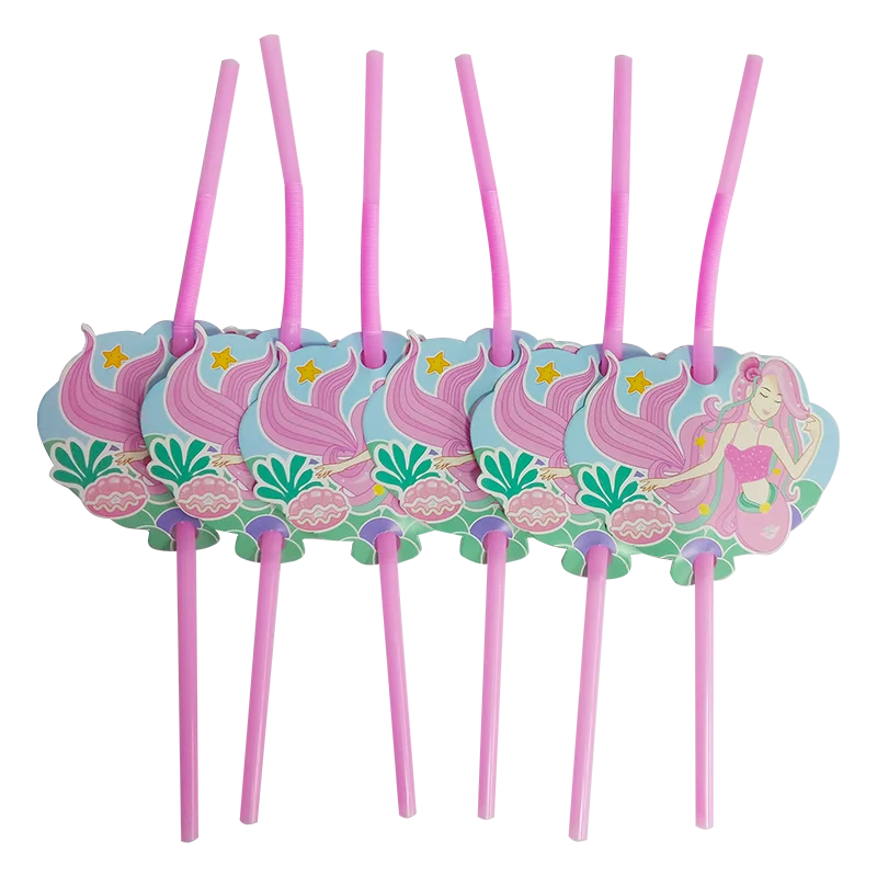 Mermaid Birthday Party Decoration Plate Cup Paper Glasses Happy Disposable Tableware For Kids | Дом и сад