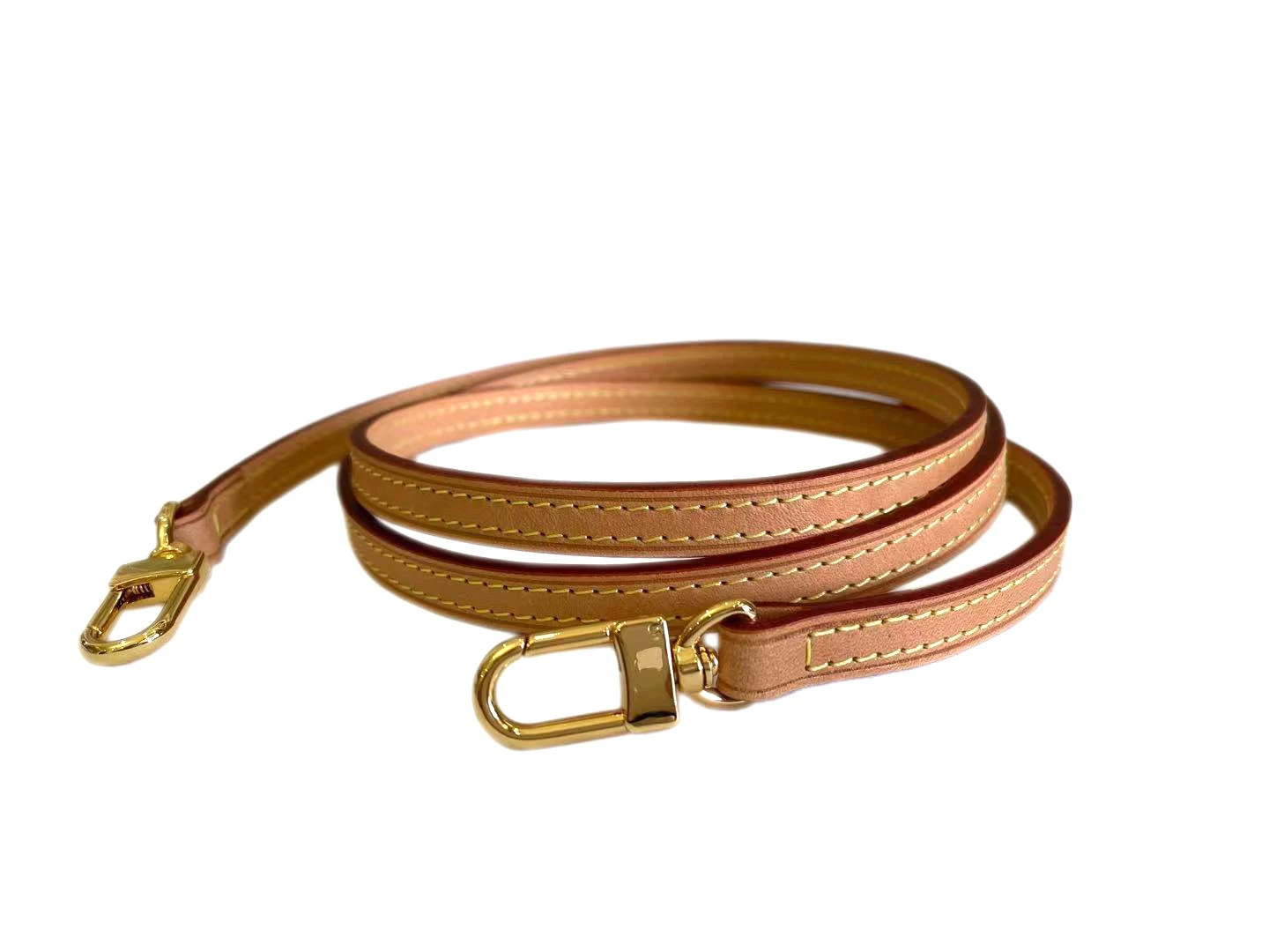 110cm/120cm/130cm Honey Vachetta Leather Tanned Crossbody Strap Replacement For Luxury Small Purse