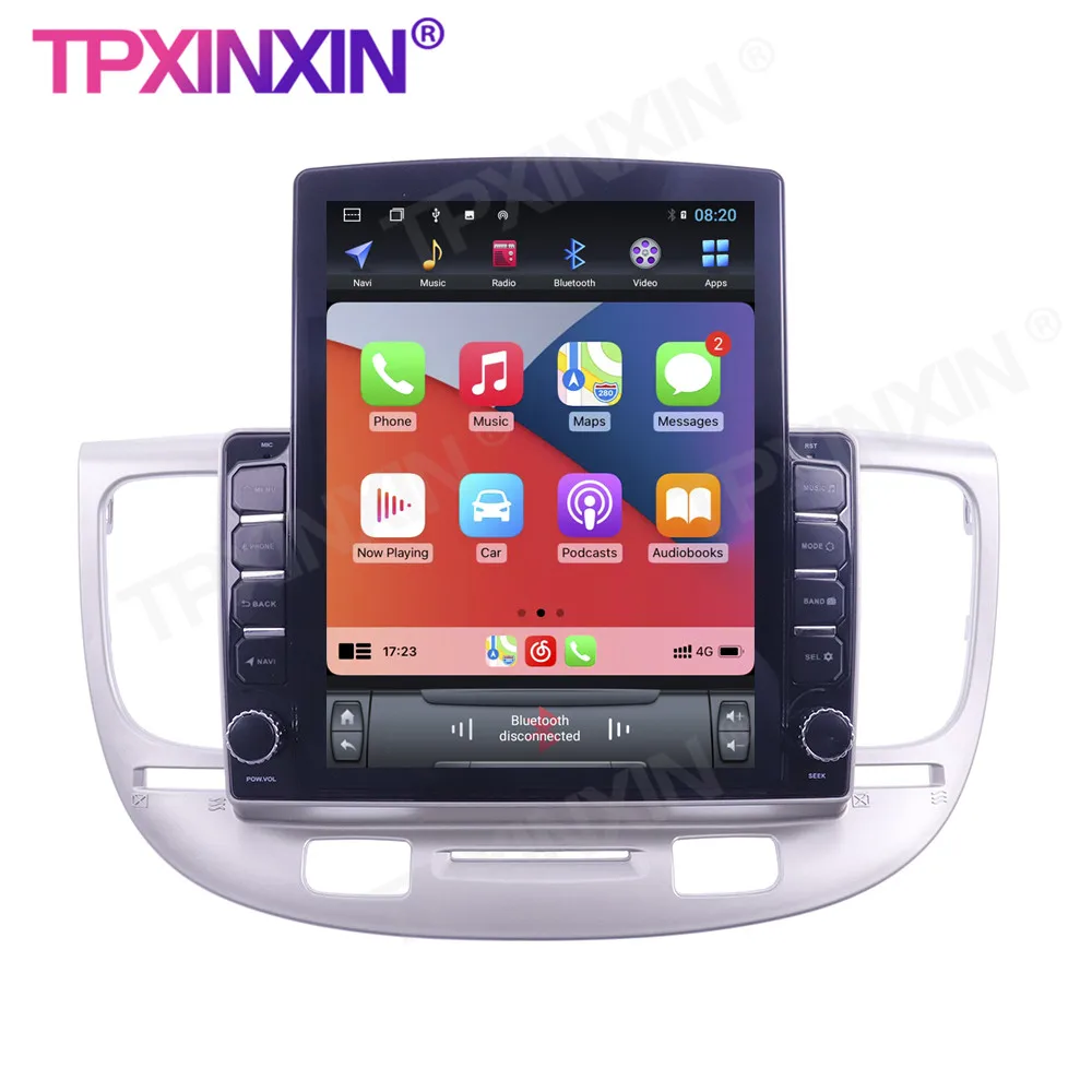 저렴한 기아 리오 2005-2008 테슬라 스타일 안드로이드 6 + 128G 무선 Carplay 스테레오 수신기 자동차 라디오 플레이어 IPS Dsp에 대한 자동차 라디오 스테레오