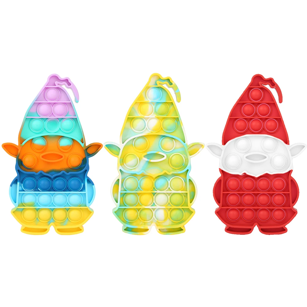 

Funny Santa Claus Fidget Toy Box Squishy Figet Stress Reliever Sensory Toys Push Bubble adult Child Autism Reliever Special Need
